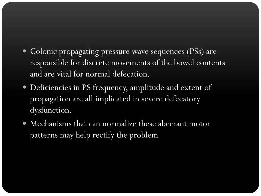 colonic propagating pressure wave sequences