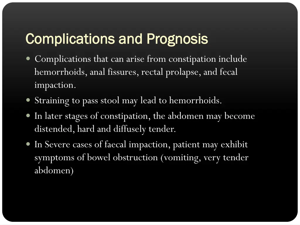 complications and prognosis complications
