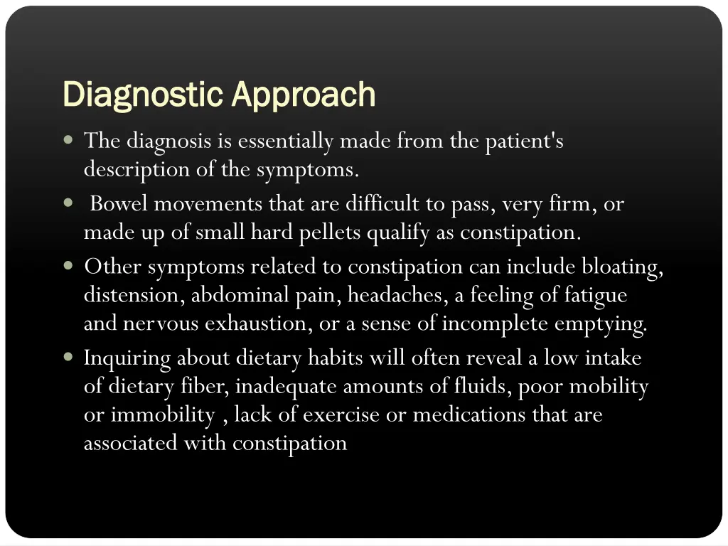 diagnostic approach diagnostic approach