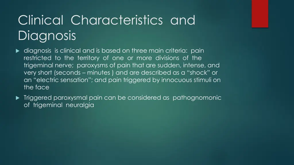 clinical characteristics and diagnosis
