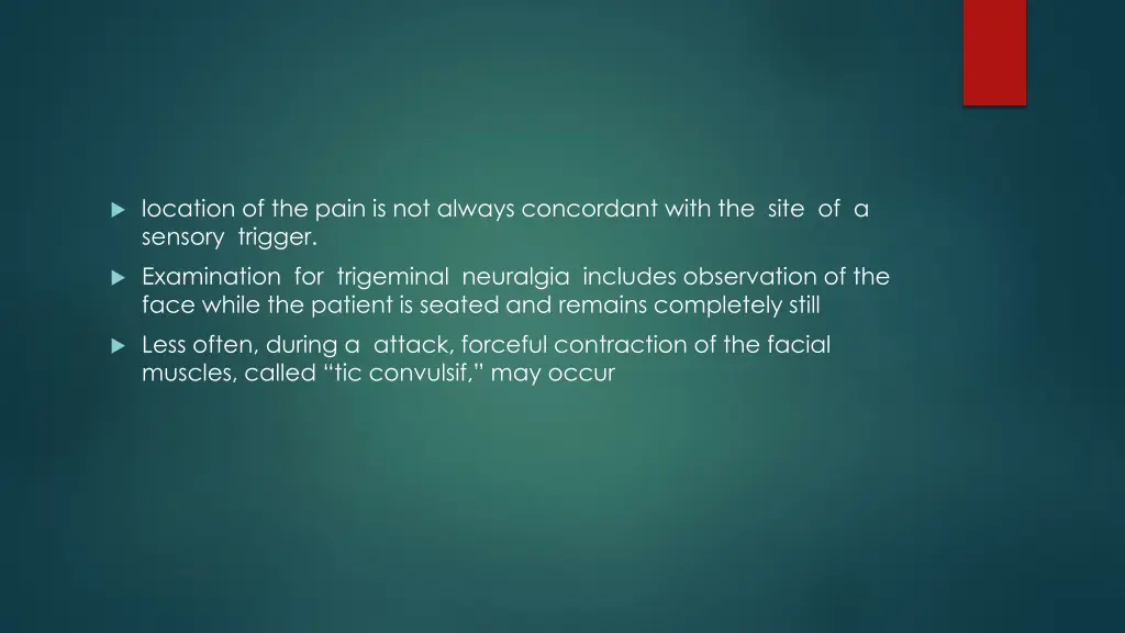 location of the pain is not always concordant