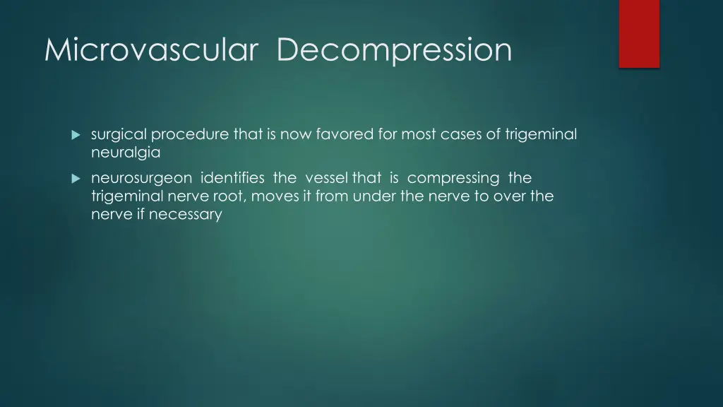 microvascular decompression