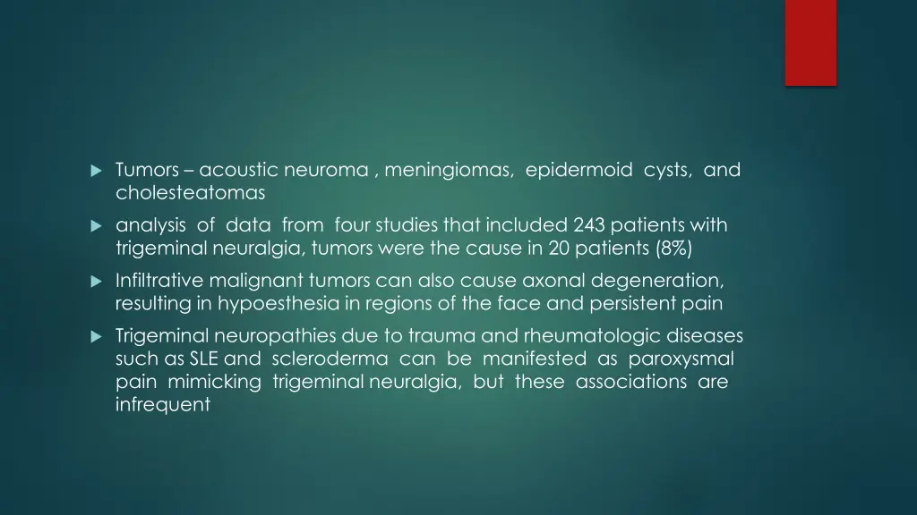 tumors acoustic neuroma meningiomas epidermoid