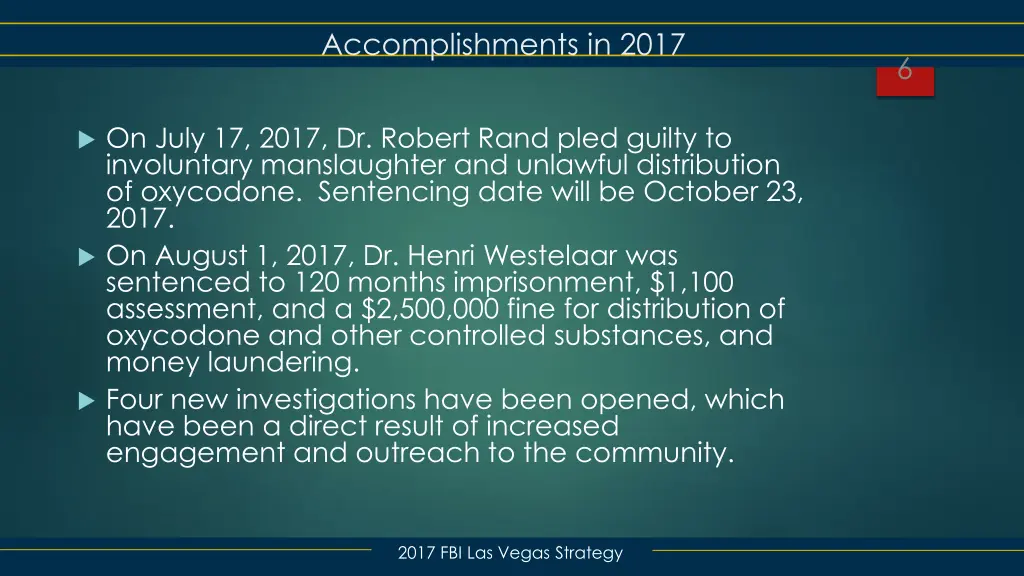 accomplishments in 2017