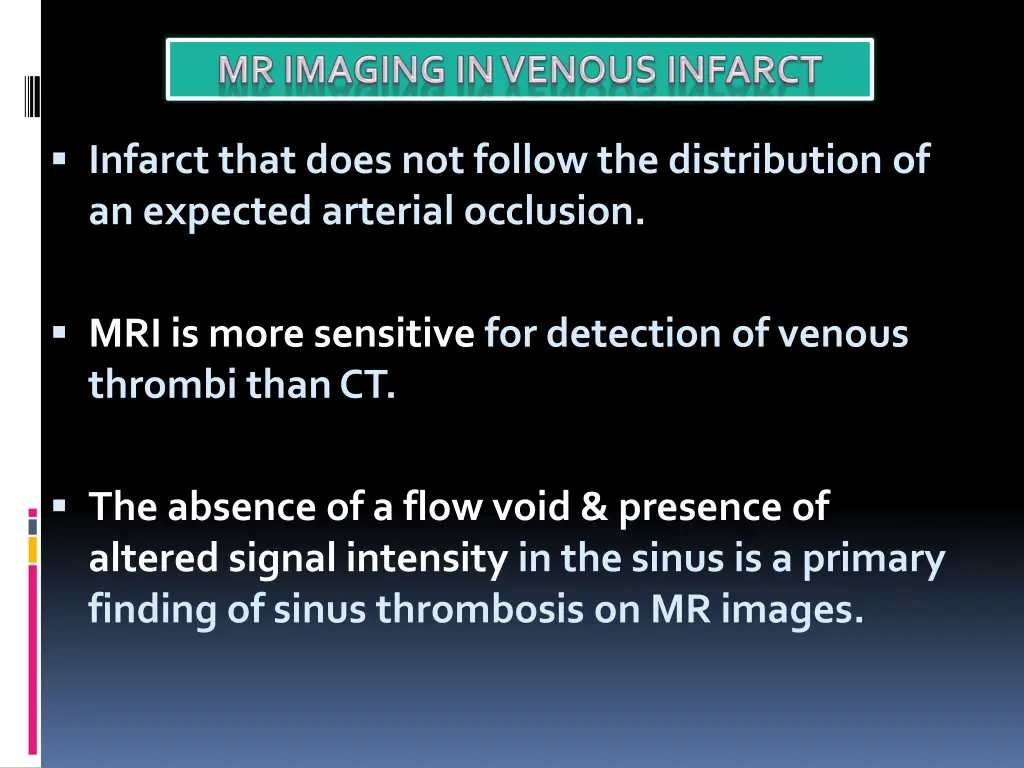 infarct that does not follow the distribution