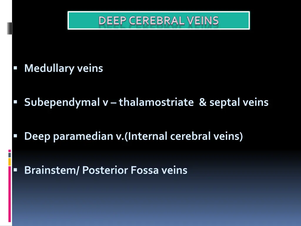 medullary veins