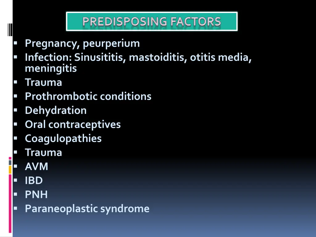 pregnancy peurperium infection sinusititis