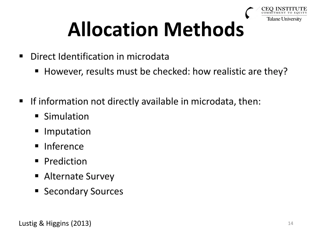 allocation methods