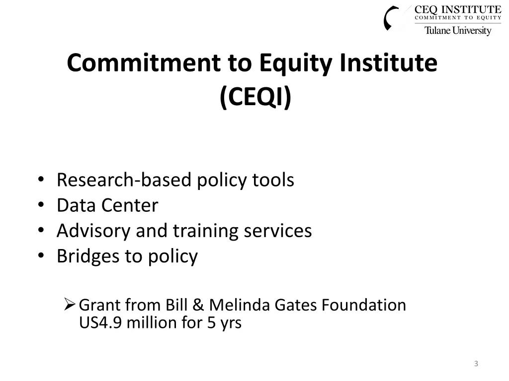 commitment to equity institute ceqi