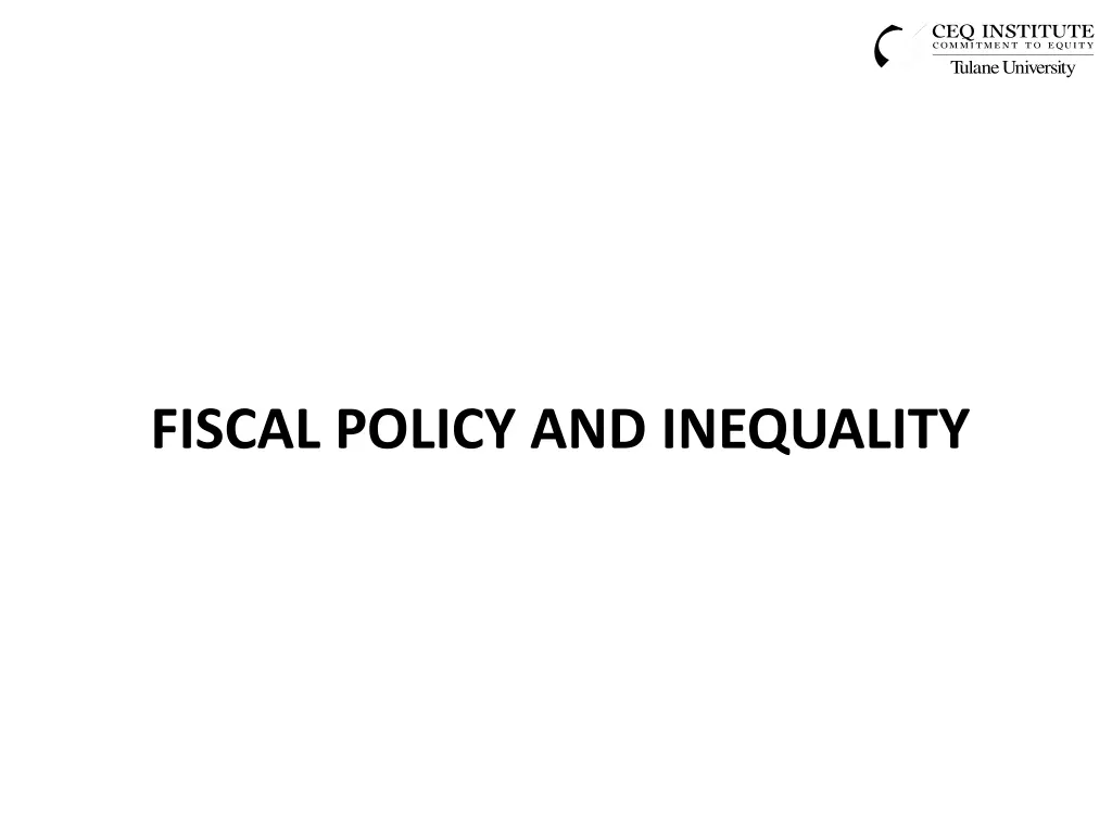 fiscal policy and inequality