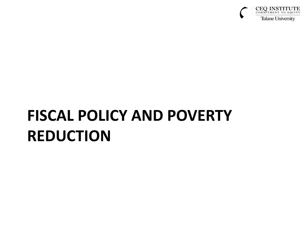 fiscal policy and poverty reduction