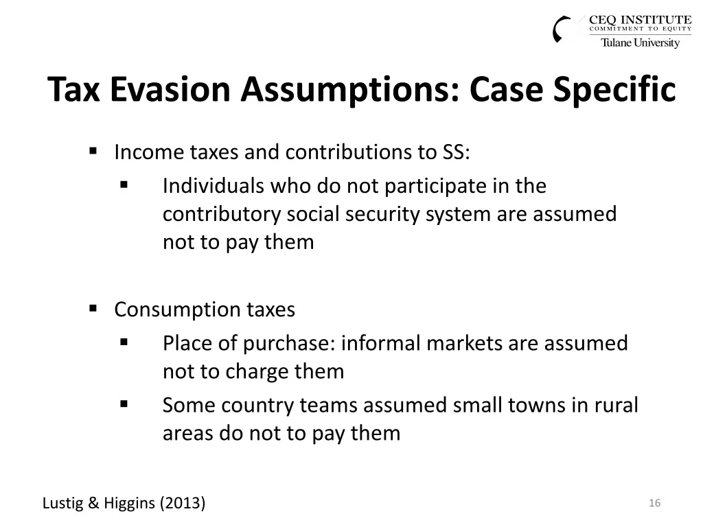 tax evasion assumptions case specific