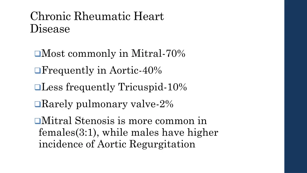 chronic rheumatic heart disease