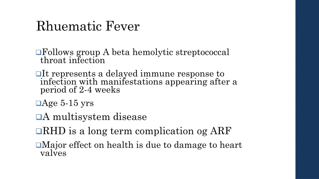 rhuematic fever