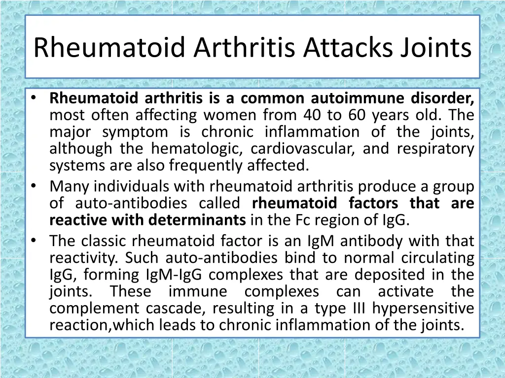 rheumatoid arthritis attacks joints