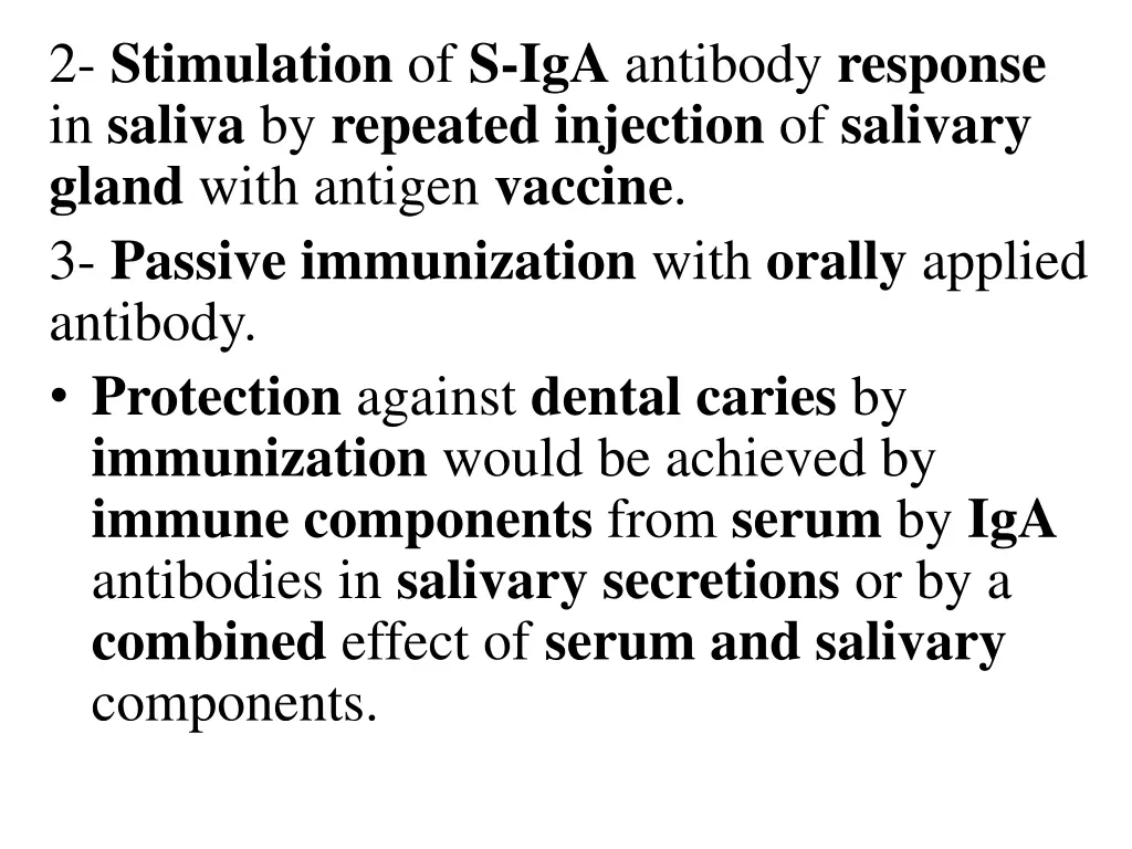 2 stimulation of s iga antibody response