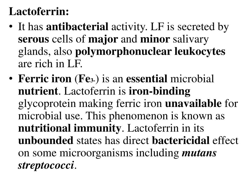 lactoferrin it has antibacterial activity