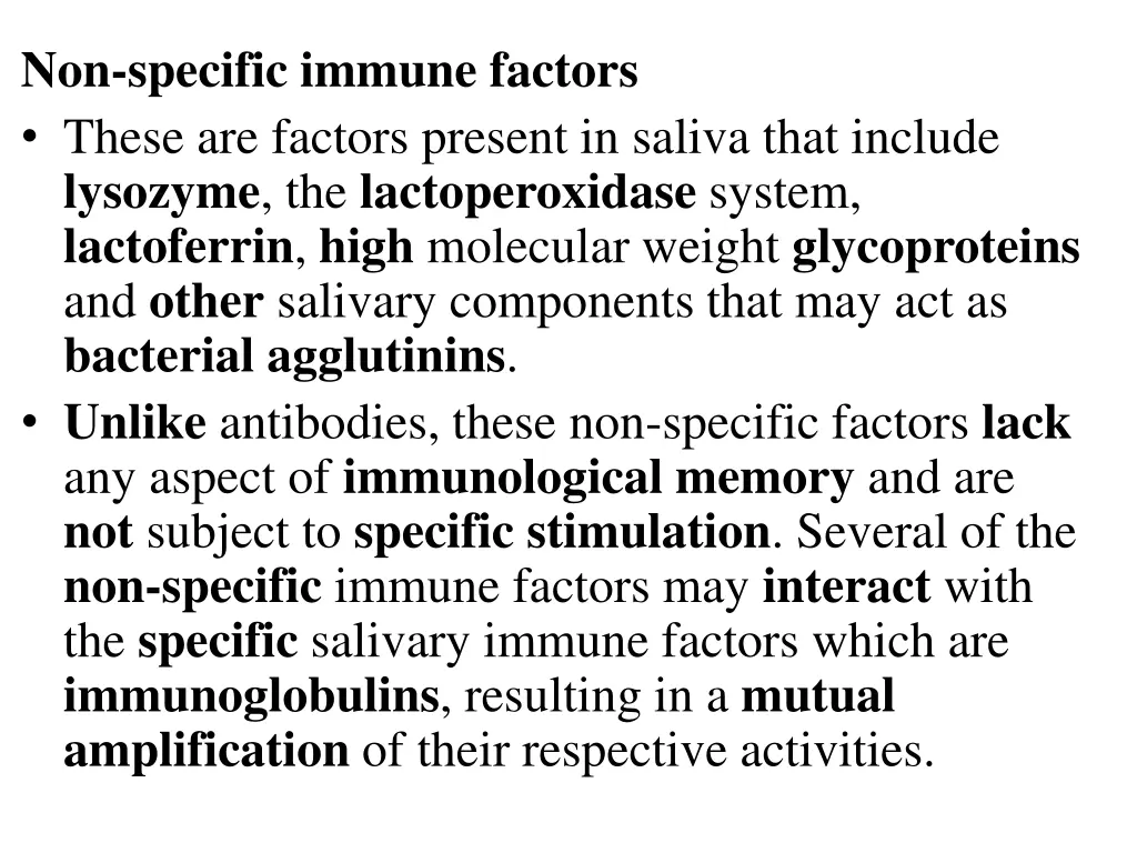 non specific immune factors these are factors