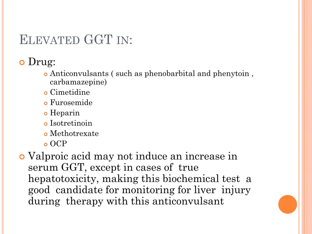 e levated ggt in 1