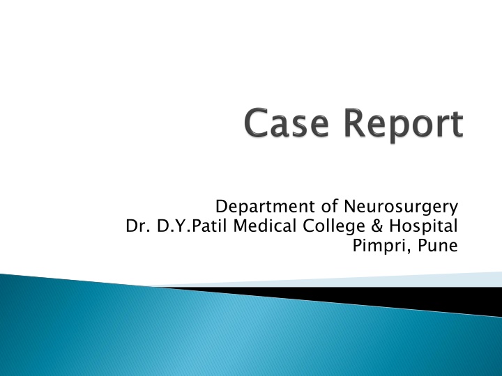 department of neurosurgery dr d y patil medical
