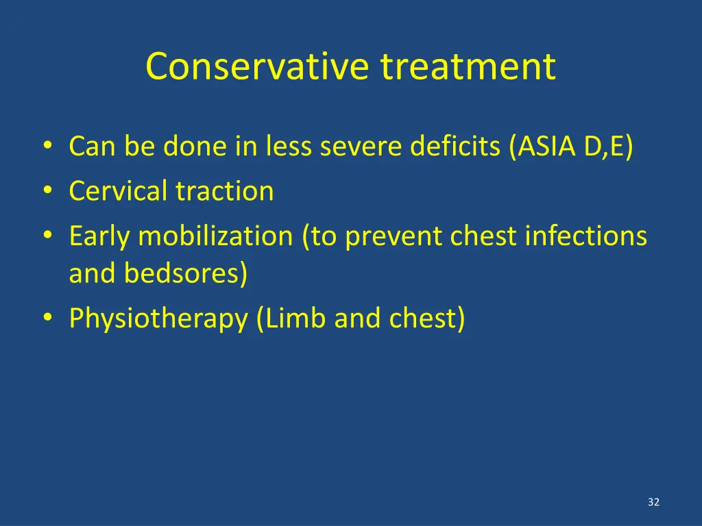 conservative treatment
