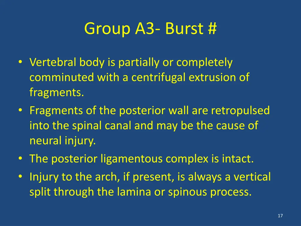 group a3 burst