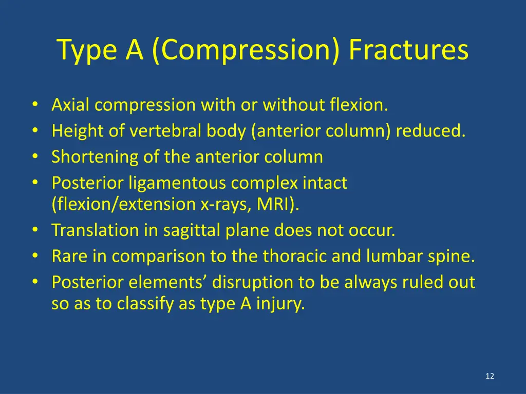 type a compression fractures
