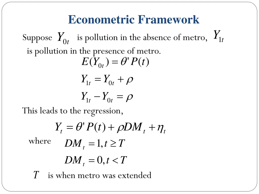 econometric framework
