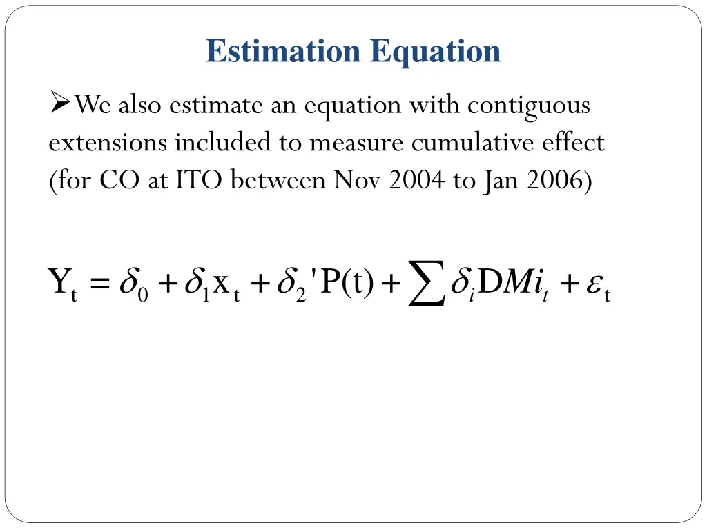 estimation equation 1