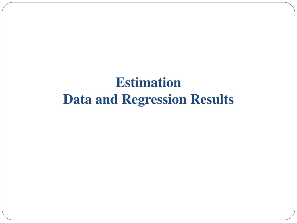 estimation