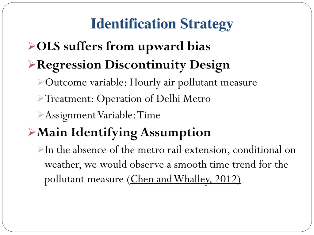 identification strategy