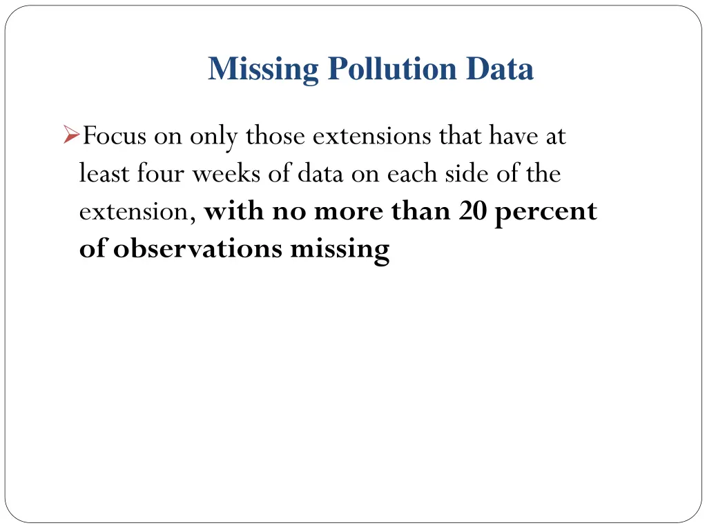 missing pollution data