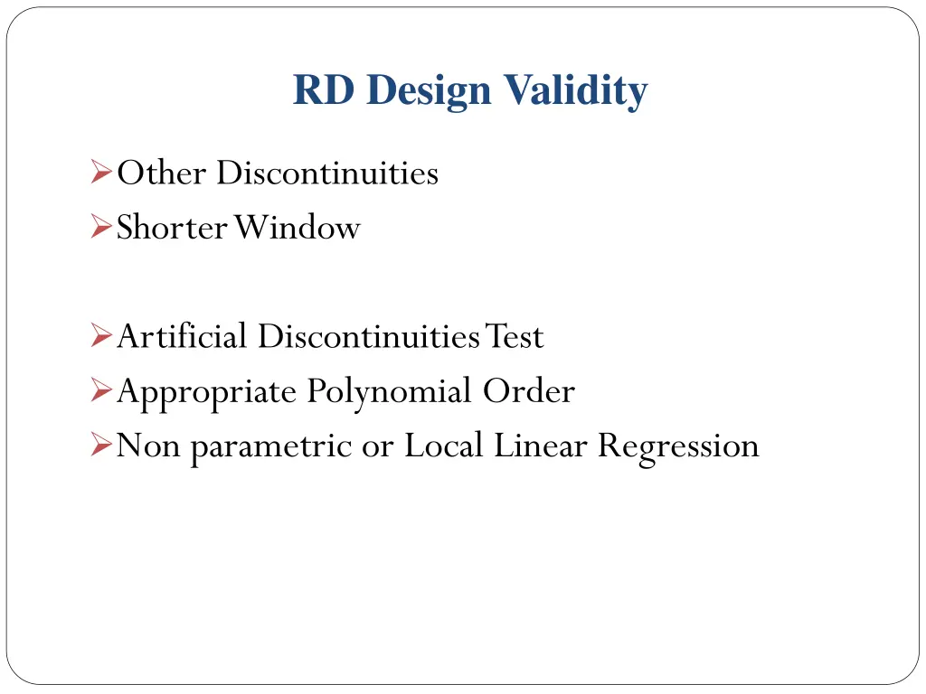rd design validity