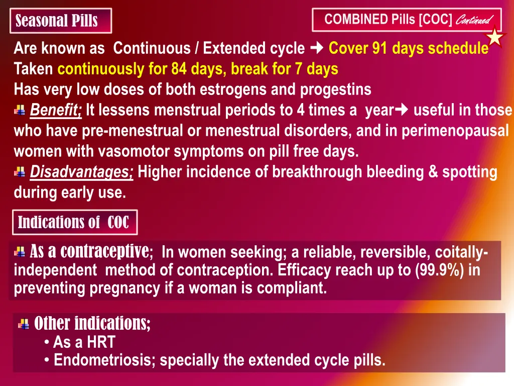 combined pills coc continued 1