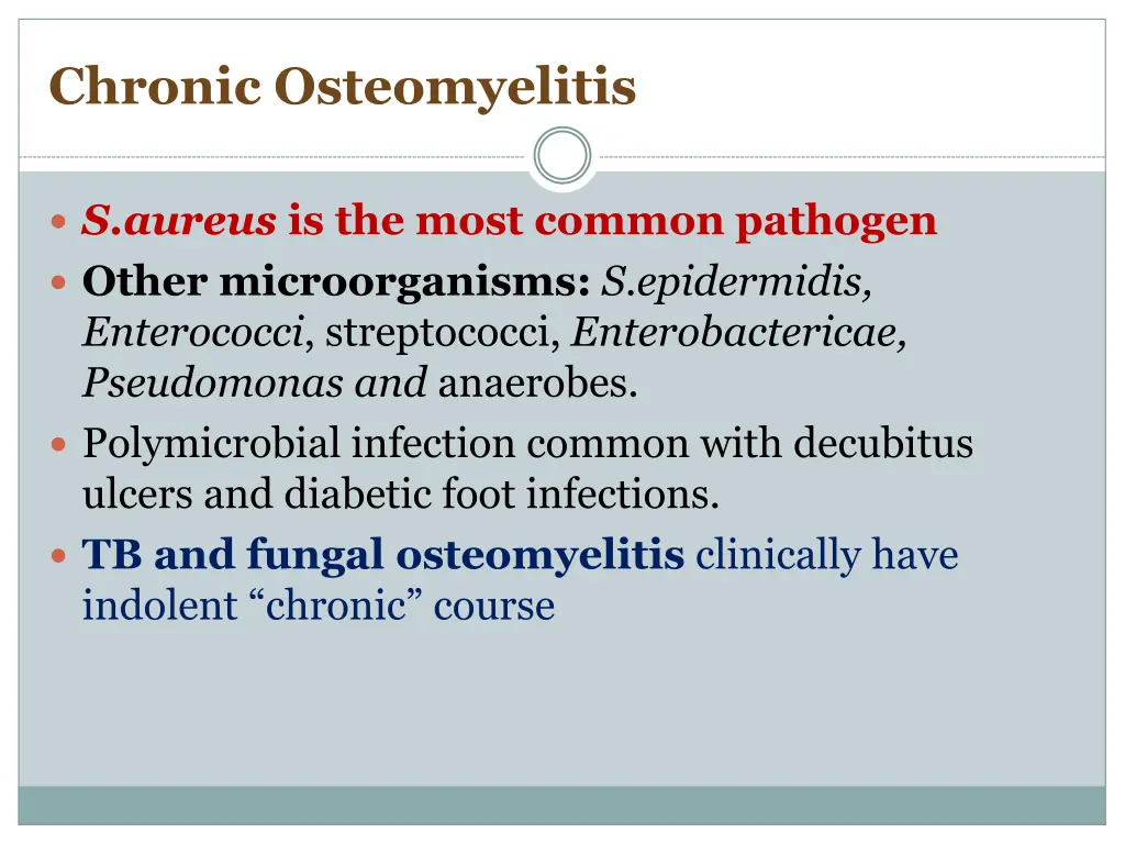 chronic osteomyelitis 1
