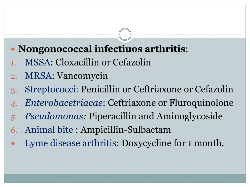 nongonococcal infectiuos arthritis mssa