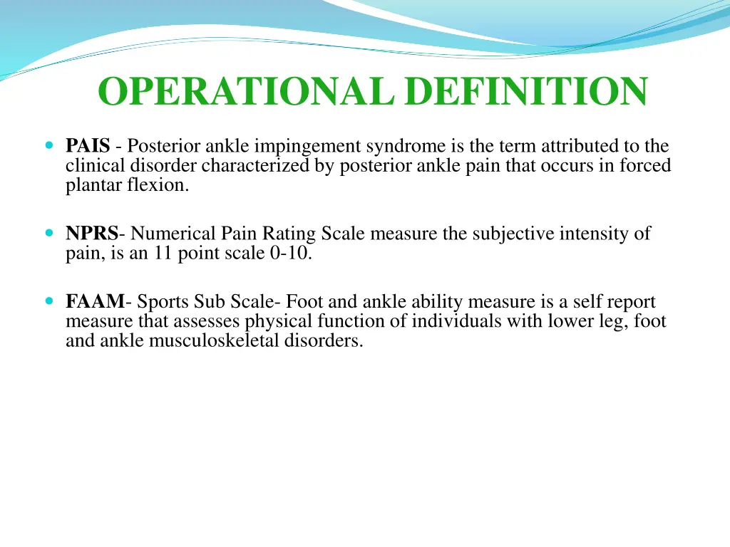 operational definition