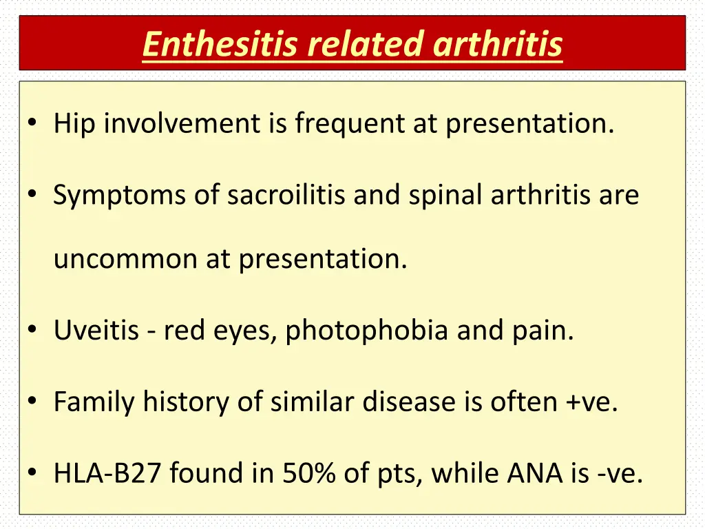 enthesitis related arthritis 1