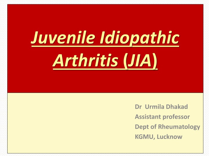 juvenile idiopathic arthritis jia