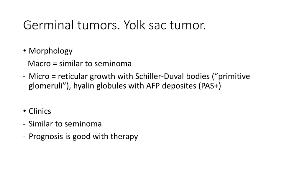 germinal tumors yolk sac tumor 1