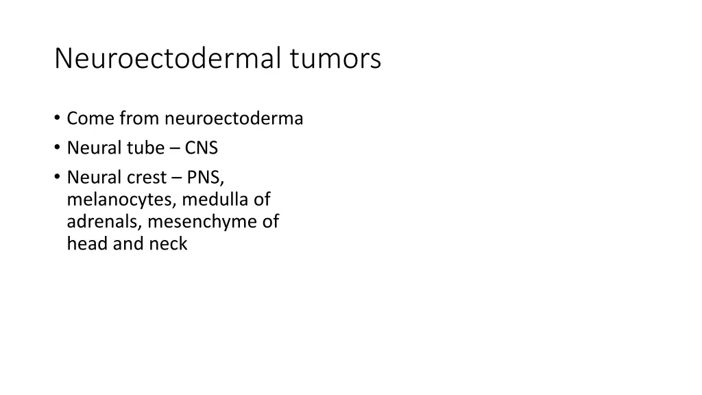 neuroectodermal tumors 1