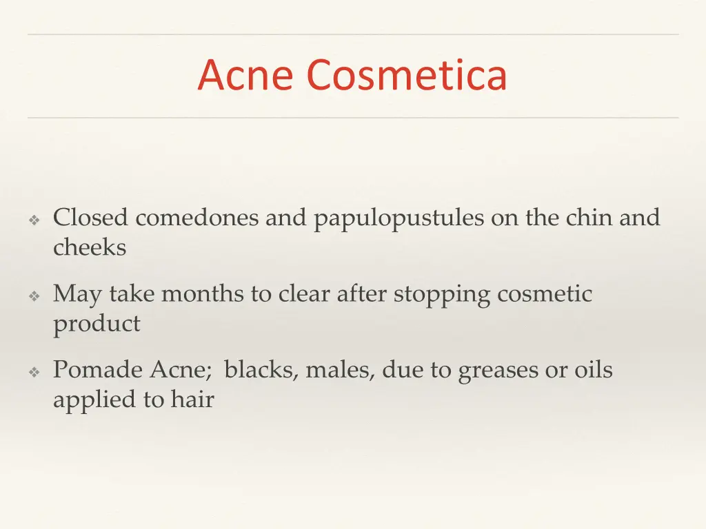 acne cosmetica