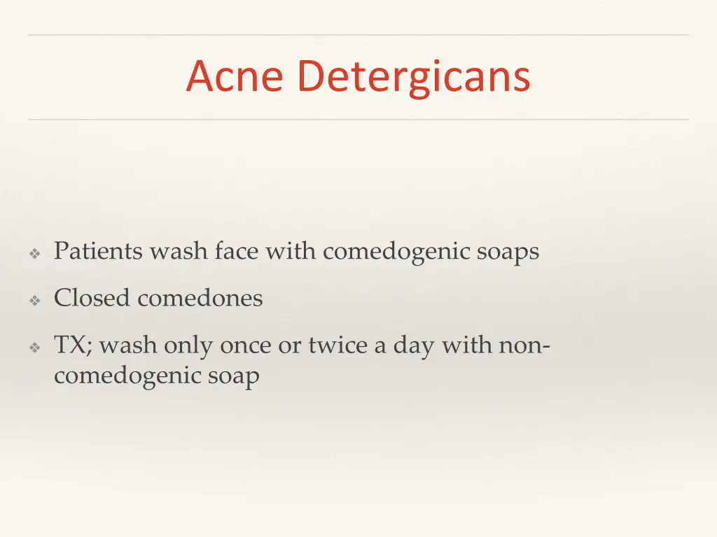 acne detergicans