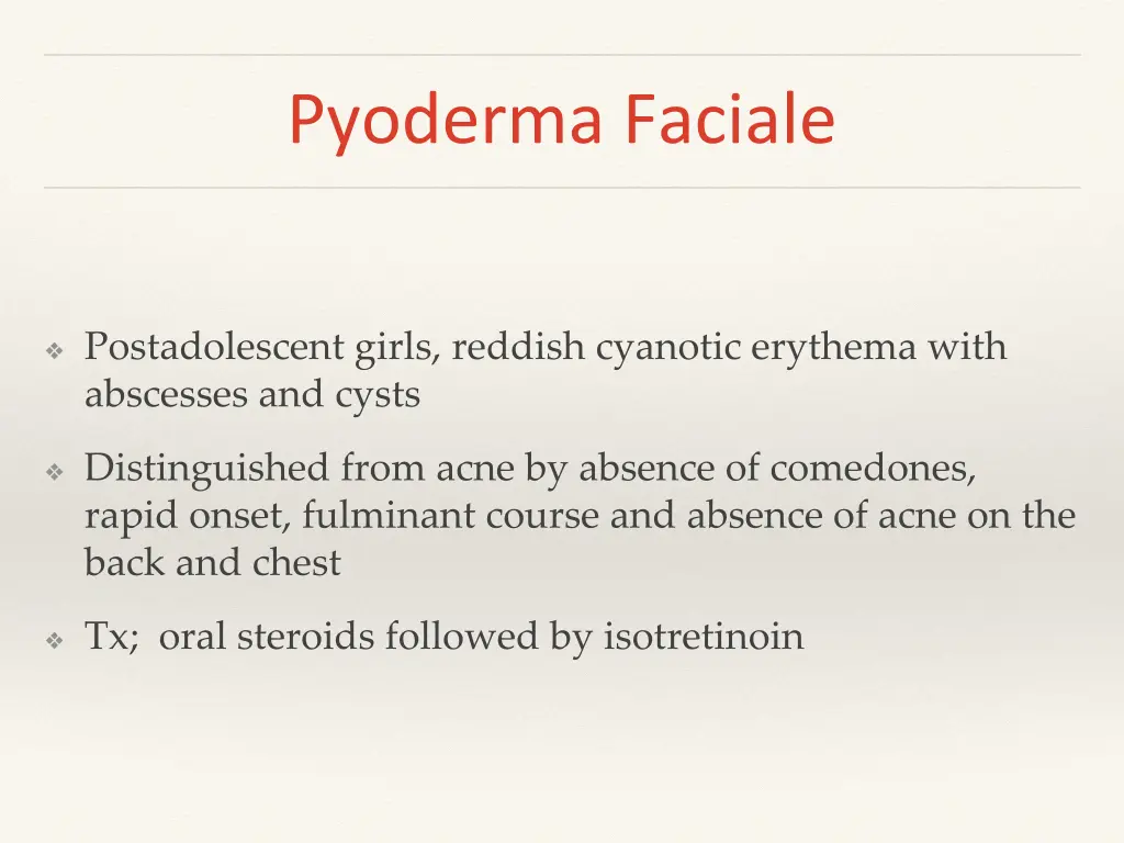pyoderma faciale