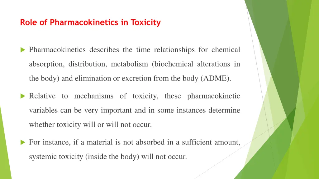 role of pharmacokinetics in toxicity