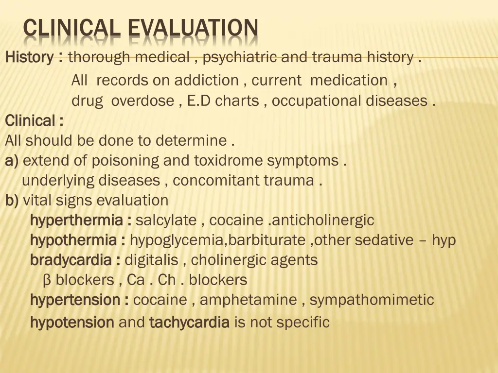 clinical evaluation history history thorough