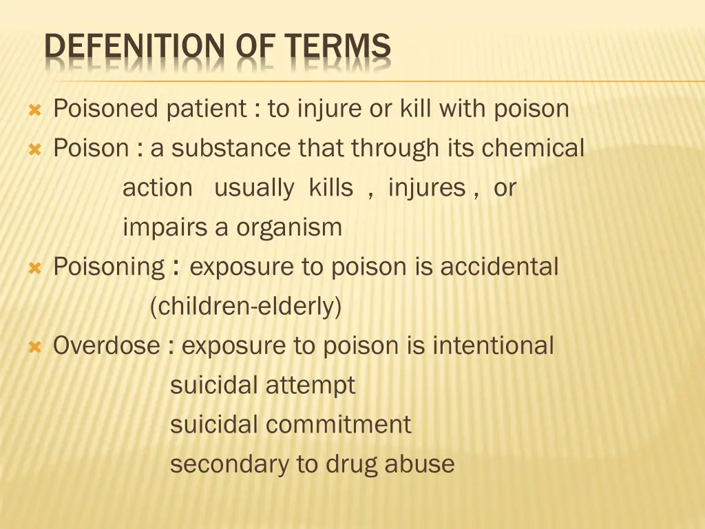 defenition of terms