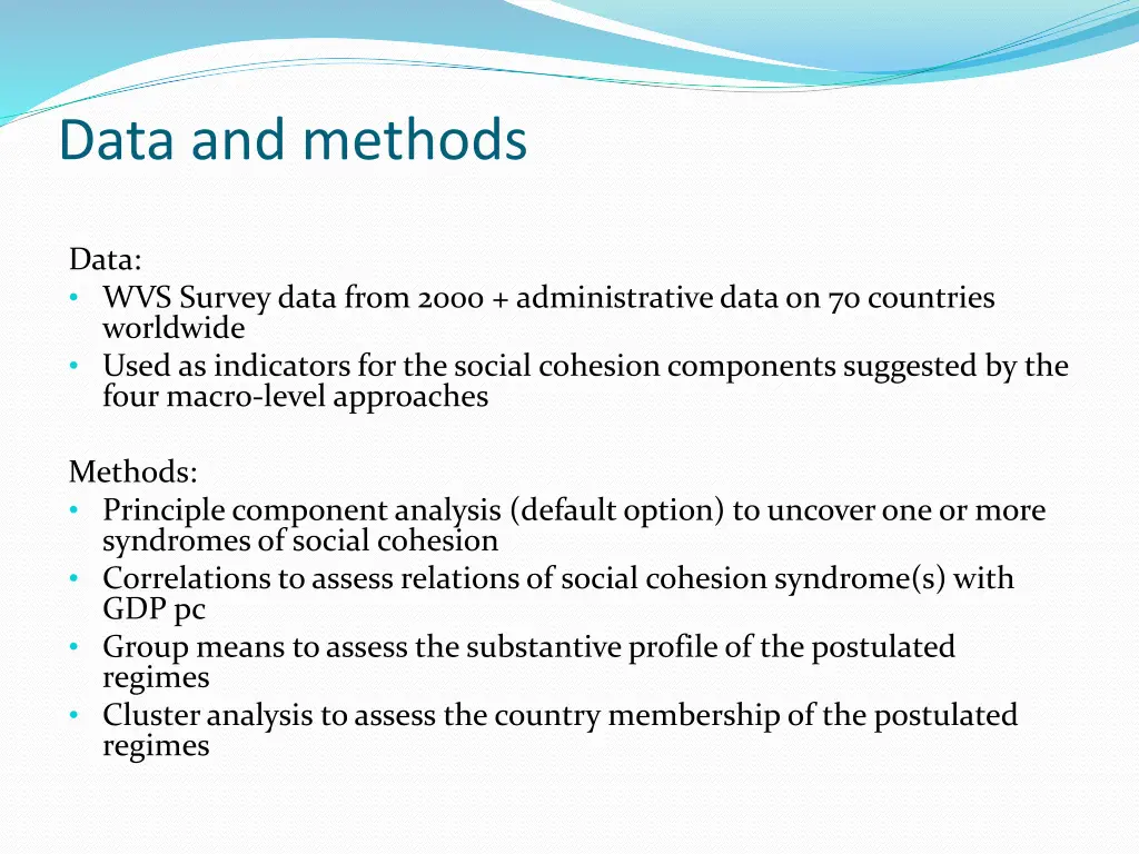 data and methods