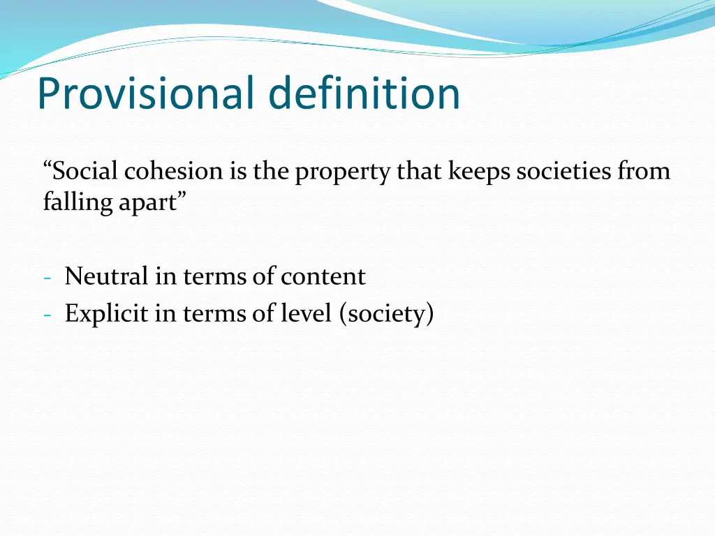 provisional definition
