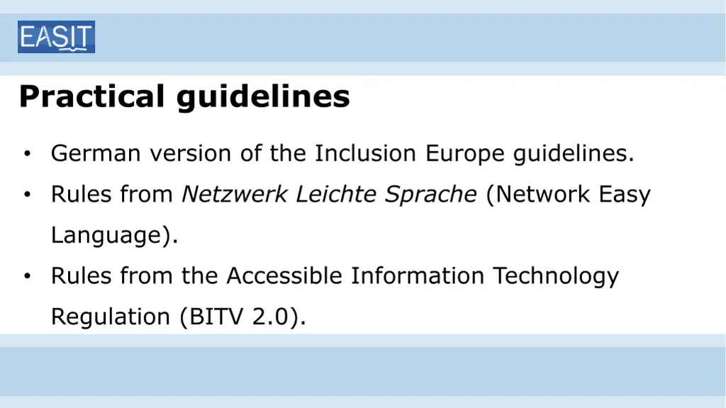 practical guidelines